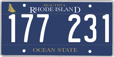 RI license plate 177231