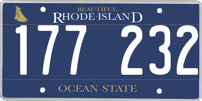 RI license plate 177232
