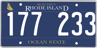RI license plate 177233