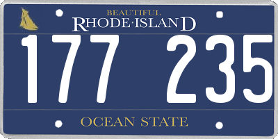 RI license plate 177235