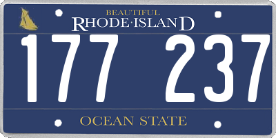 RI license plate 177237