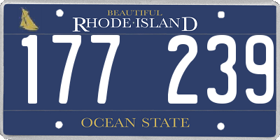 RI license plate 177239