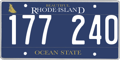 RI license plate 177240