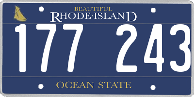 RI license plate 177243