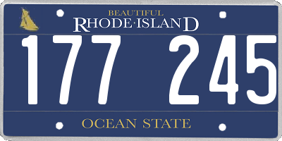 RI license plate 177245