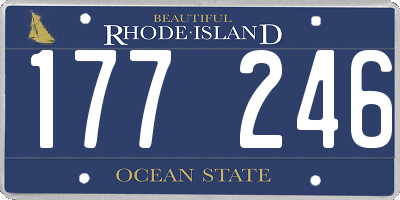 RI license plate 177246