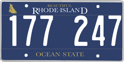 RI license plate 177247