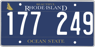 RI license plate 177249