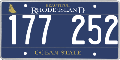 RI license plate 177252