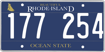 RI license plate 177254