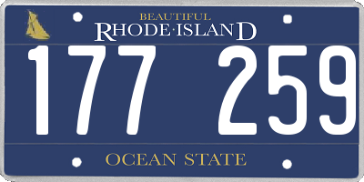 RI license plate 177259