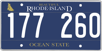 RI license plate 177260