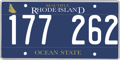 RI license plate 177262