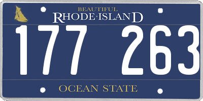 RI license plate 177263