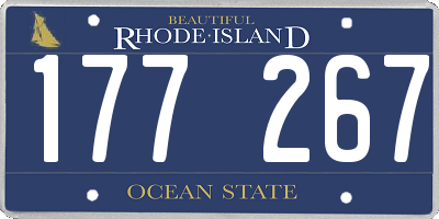 RI license plate 177267
