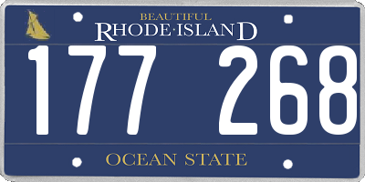 RI license plate 177268