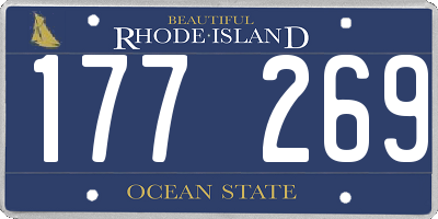 RI license plate 177269