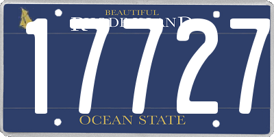 RI license plate 17727