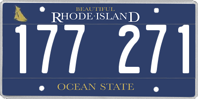 RI license plate 177271