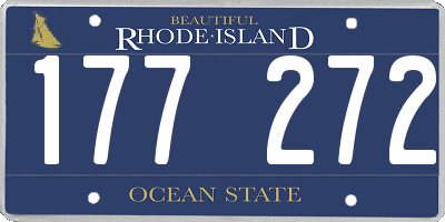 RI license plate 177272