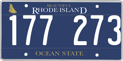 RI license plate 177273
