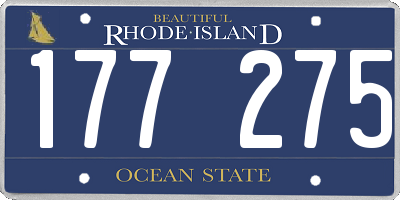 RI license plate 177275