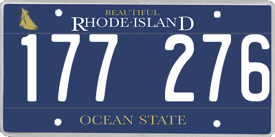 RI license plate 177276