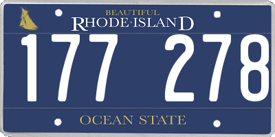 RI license plate 177278