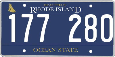 RI license plate 177280
