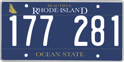 RI license plate 177281
