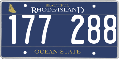 RI license plate 177288