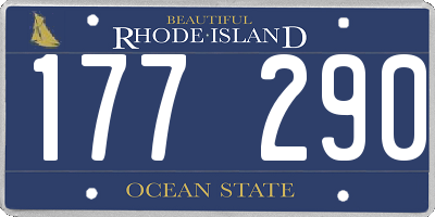 RI license plate 177290