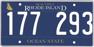 RI license plate 177293