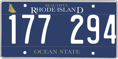 RI license plate 177294