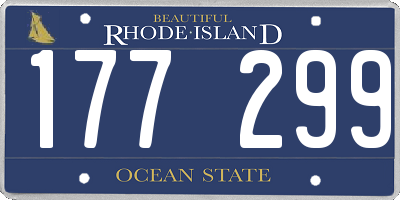 RI license plate 177299