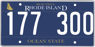 RI license plate 177300