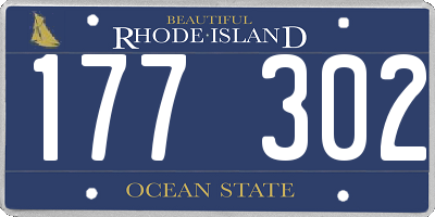 RI license plate 177302