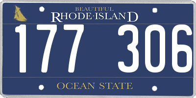 RI license plate 177306