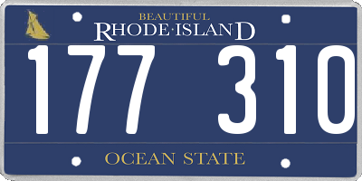 RI license plate 177310
