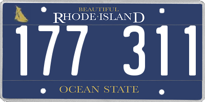 RI license plate 177311