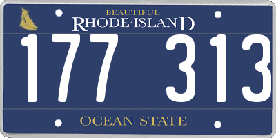 RI license plate 177313