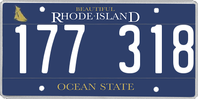 RI license plate 177318