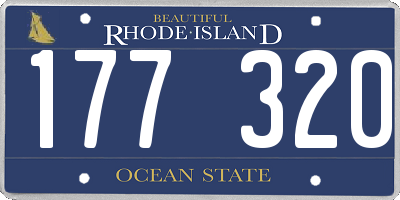 RI license plate 177320