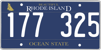 RI license plate 177325