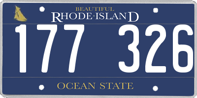 RI license plate 177326
