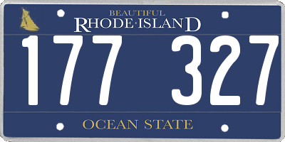 RI license plate 177327