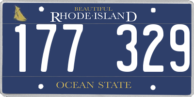 RI license plate 177329