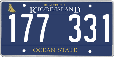 RI license plate 177331
