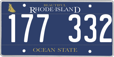 RI license plate 177332