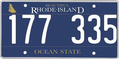RI license plate 177335